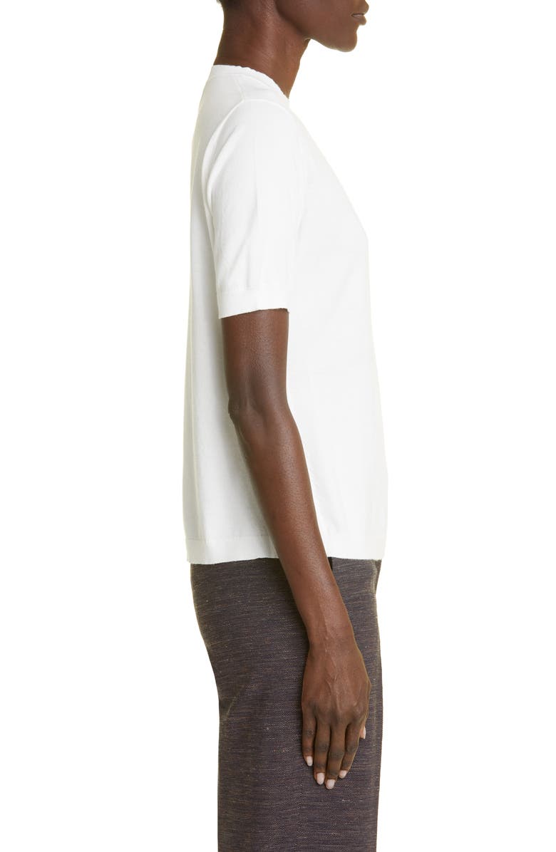 Lafayette 148 New York Short Sleeve Sweater, Alternate, color, Cloud