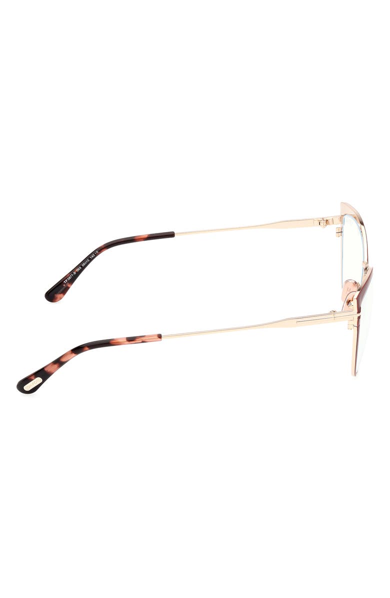 TOM FORD 56mm Cat Eye Blue Light Blocking Glasses, Alternate, color, 