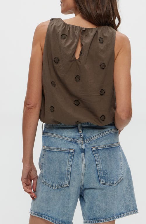 Michael Stars Hazel Eyelet Bubble Sleeveless Top