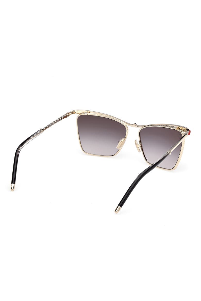 56mm Square Sunglasses, Alternate, color, PALE GOLD / ZEISS SMOKE LENS