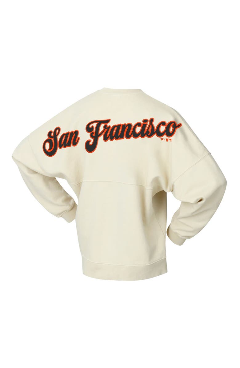 FANATICS Women's Fanatics Tan San Francisco Giants Pennant Flag Branded Fleece Pullover Sweatshirt, Alternate, color,