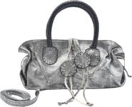 Carlos Falchi Mini Satchel Top Grain Leather Bag