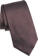 ZEGNA TIES Geometric Silk Jacquard Tie