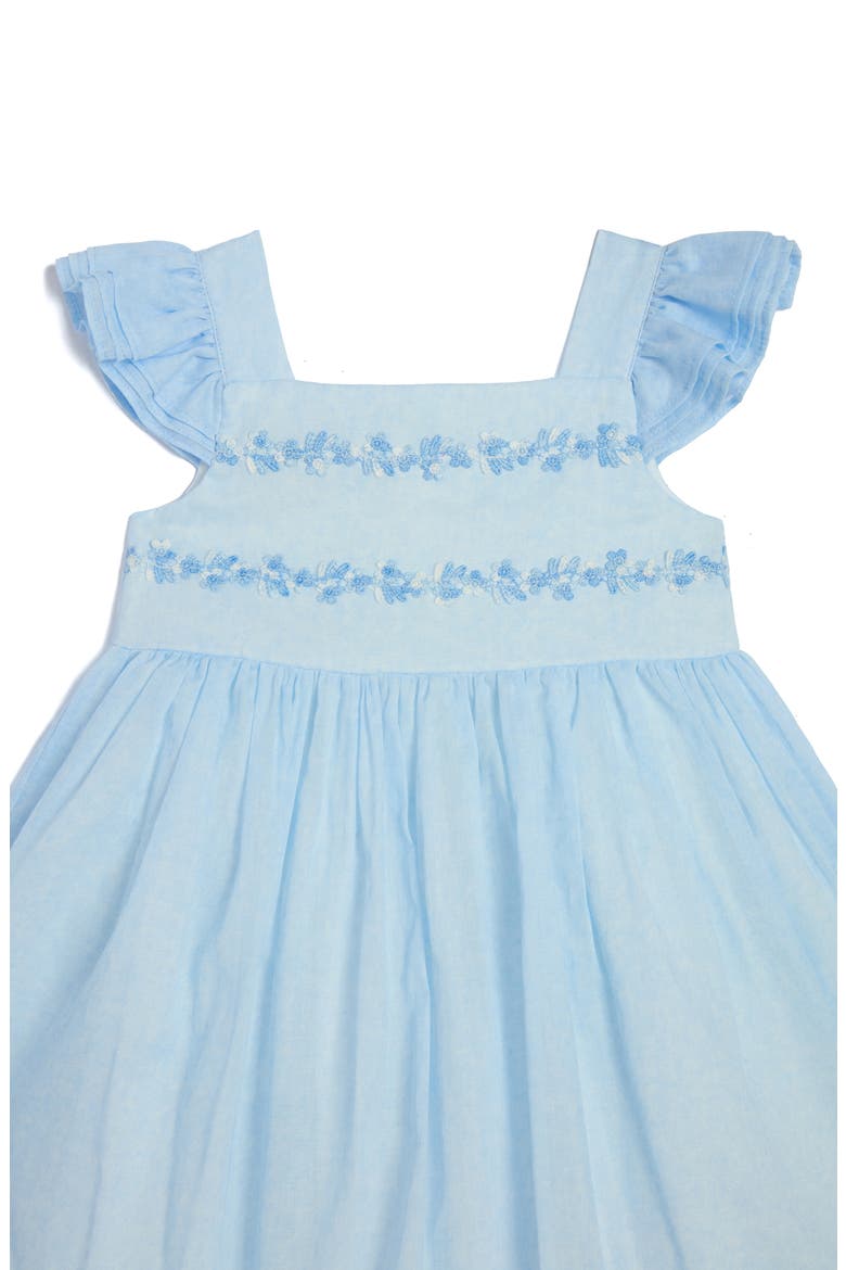 Embroidered Flutter Dress & Bloomers Set, Alternate, color, BLUE