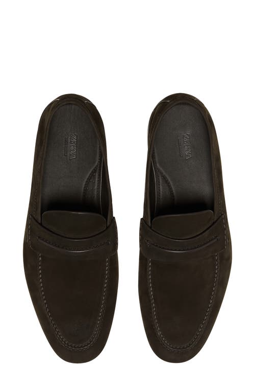 Zegna Suede Penny Loafer