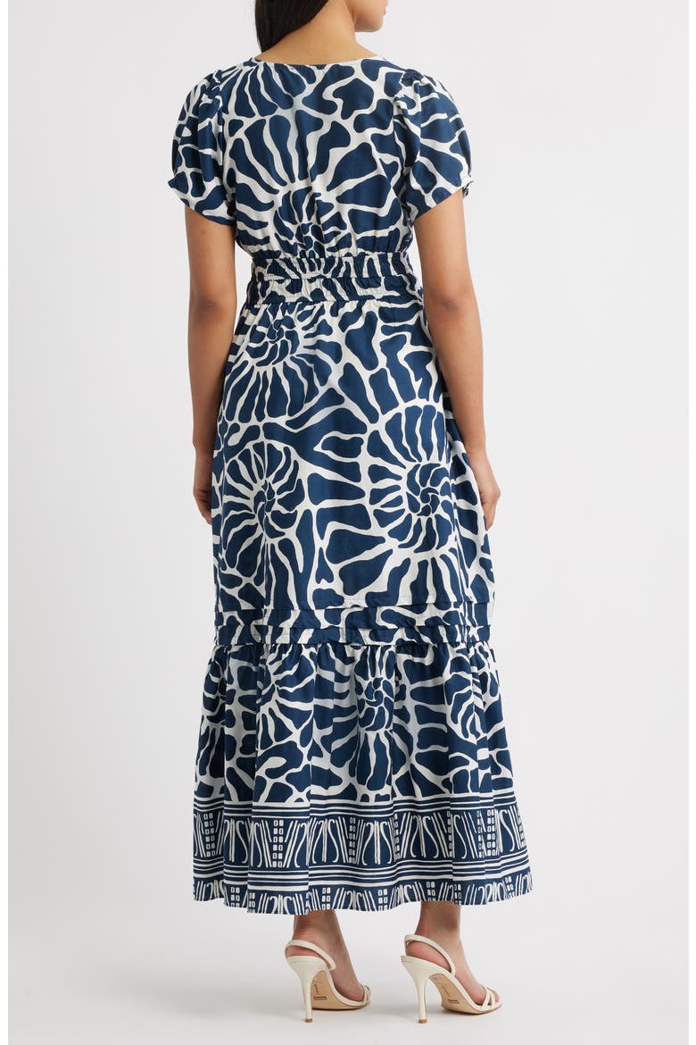 Allover Print A-Line Dress, Alternate, color, DELFT