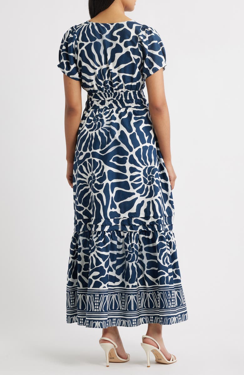 Halogen<sup>®</sup> Allover Print A-Line Dress, Alternate, color, Delft