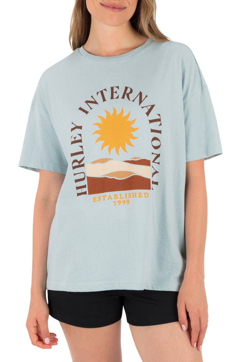 Death Valley Oversize Cotton Jersey Graphic T-Shirt, Main, color, STARLIGHT BLUE