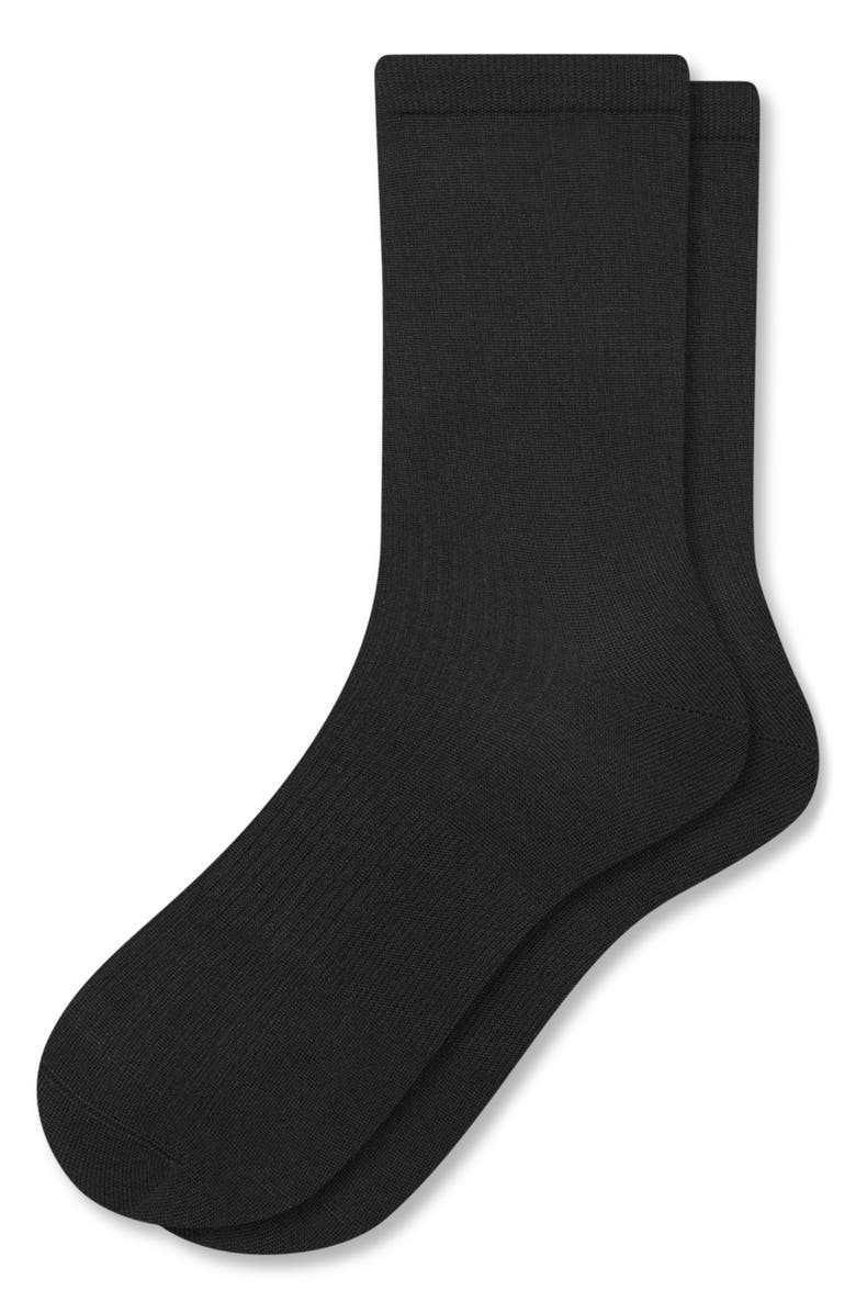 Bombas Featherweight Rib Quarter Socks, Alternate, color, Black