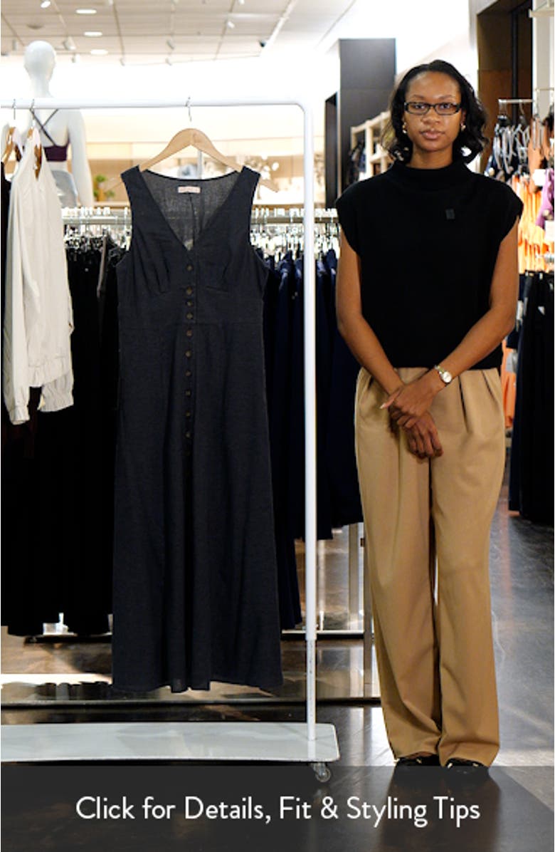Camila Button Front Hemp Blend Maxi Dress, sales video thumbnail