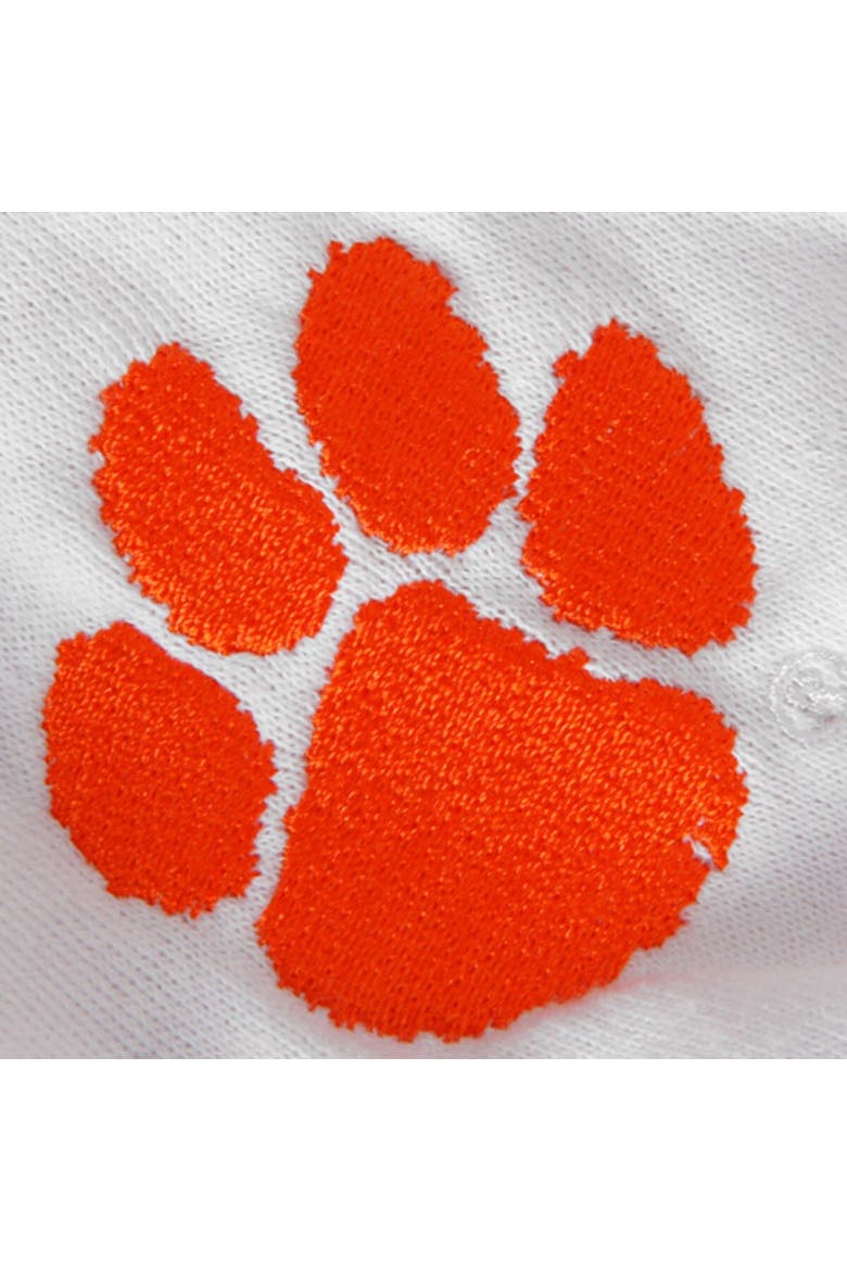 Women's Stadium Athletic White Clemson Tigers Arched Name Full-Zip Hoodie, Alternate, color, White