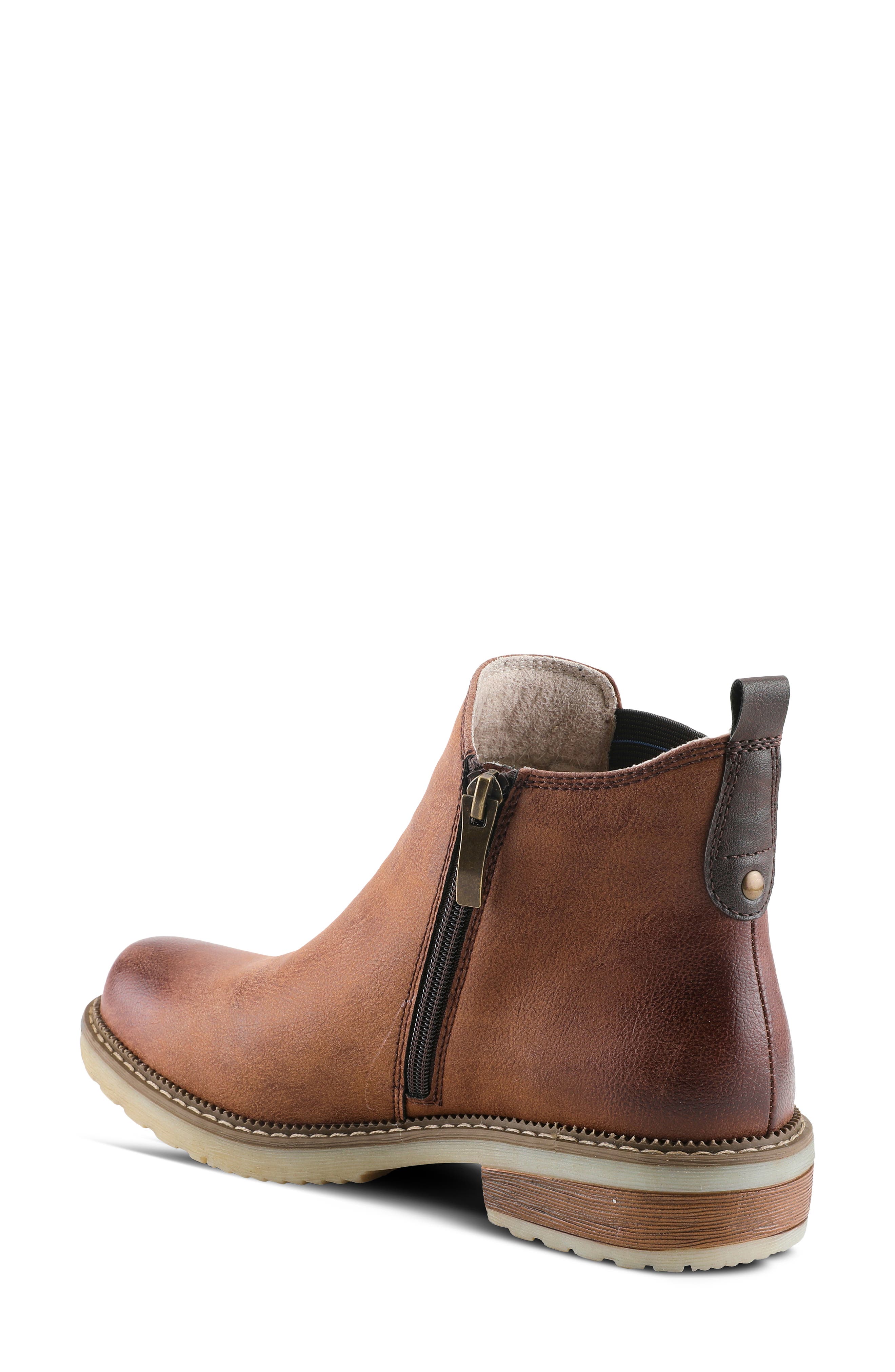 Nonia Water Resistant Chelsea Boot, Alternate, color, BROWN