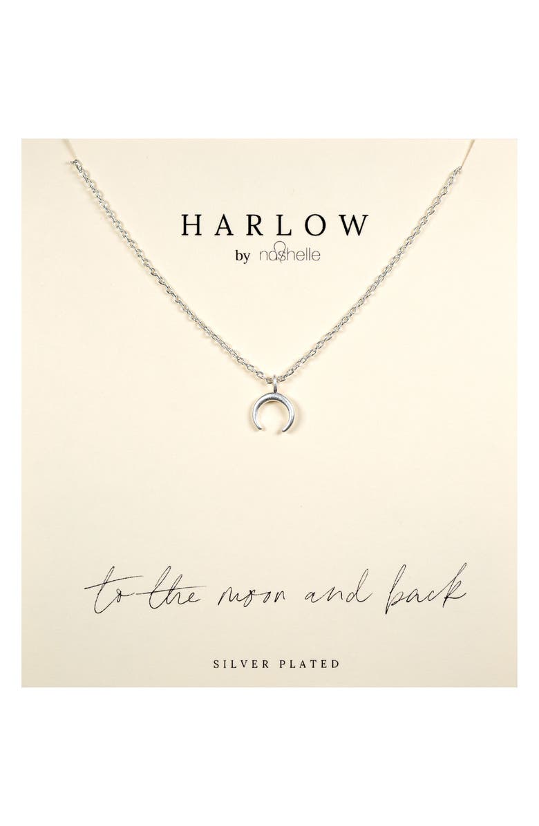 Nashelle HARLOW by Nashelle Crescent Moon Boxed Necklace, Main, color, 
