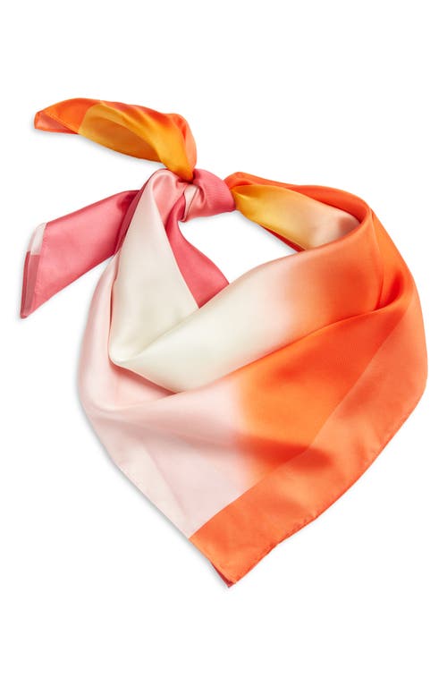 NORDSTROM NORDSTROM GRADIENT PRINT SILK SQUARE SCARF 