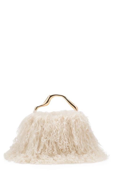 Solene Mini Shearling Top Handle Bag