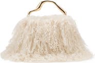 Cult Gaia Solene Mini Shearling Top Handle Bag