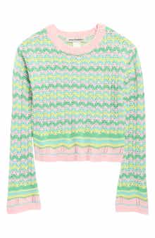 Kids' Stripe Pointelle Sweater