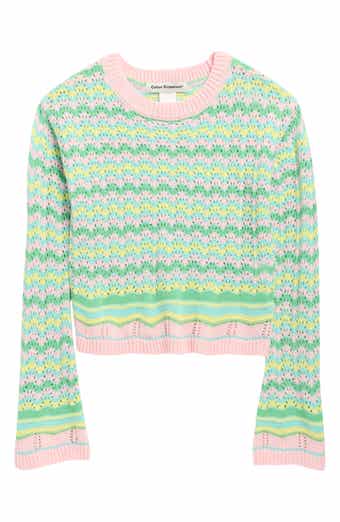 Kids' Stripe Pointelle Sweater