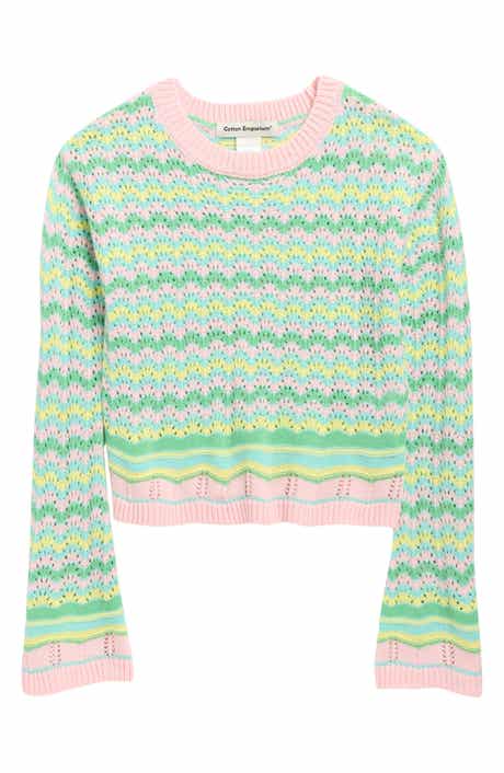 Kids' Stripe Pointelle Sweater