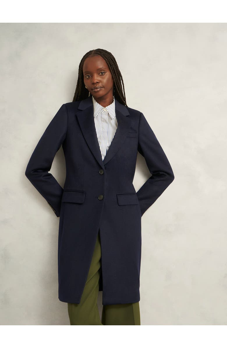 HOBBS LONDON Cavendish Wool Coat, Main, color, Navy