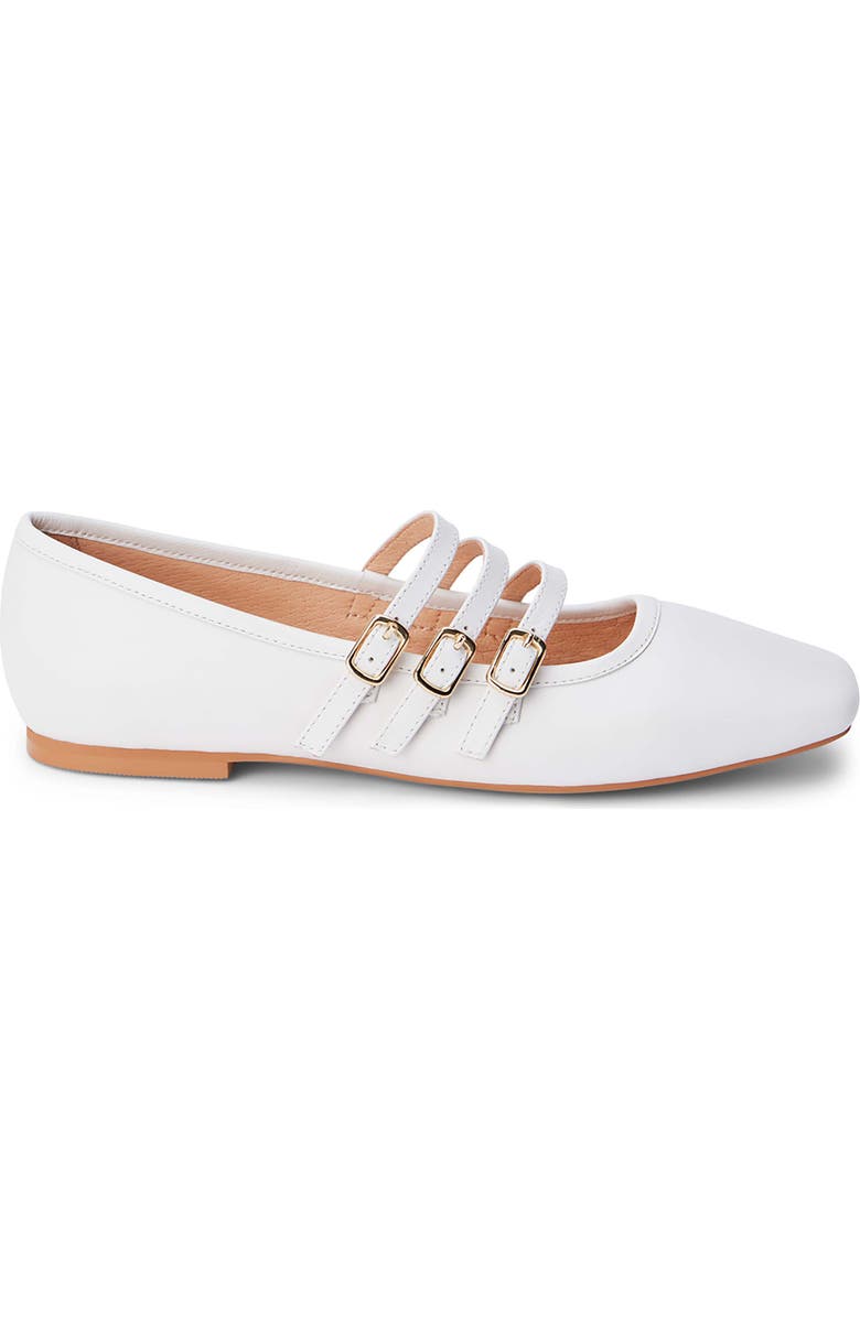 Matisse Nova Strappy Ballet Flat, Alternate, color, White