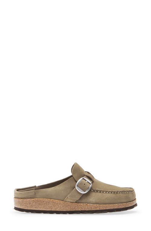 Birkenstock Buckley Suede Moccasin Clog In Grey Taupe At Urban Outfitters In Brown