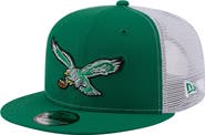 New Era Men's New Era Kelly Green Philadelphia Eagles Core Team 9FIFTY Trucker Snapback Hat