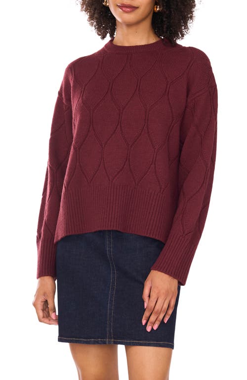 Vince Camuto Long Sleeve Sweater In Burgundy