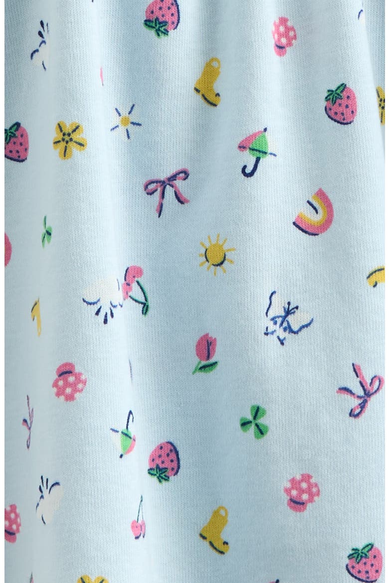 Print Flutter Sleeve Dress, Alternate, color, BLUE DELICATE RAINY DAY
