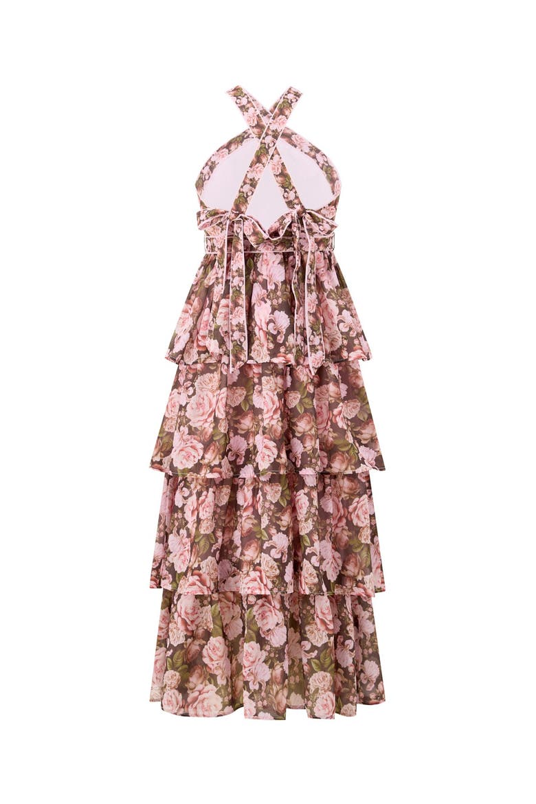 Camellia Halter Neck Maxi Dress, Alternate, color, Floral