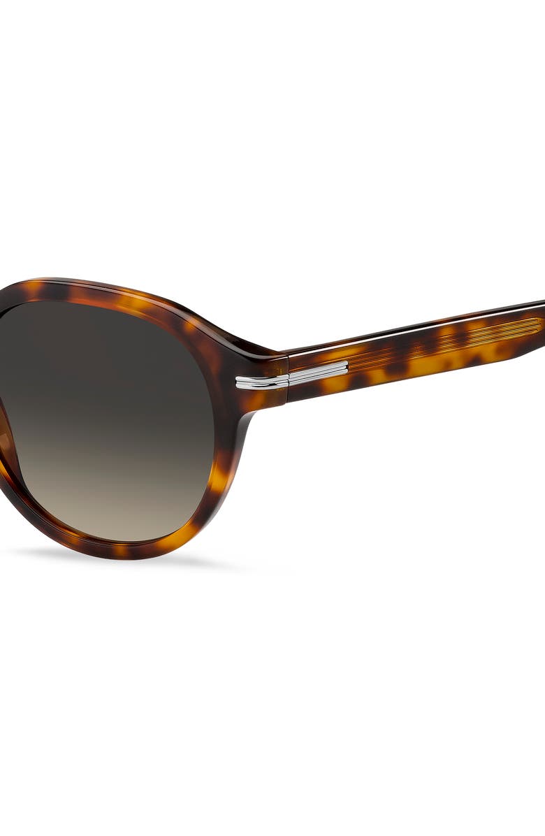 BOSS 50mm Round Sunglasses, Alternate, color, Brown Havana