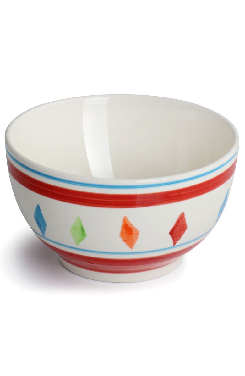 Gibson Home Heidy 12 Piece Hand Painted Durastone Dinnerware Set, Alternate, color, White