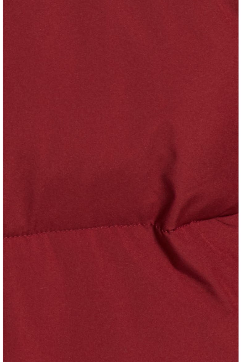 Cocoon Faux Fur Trim Water Repellent Coat, Alternate, color, CABARNET