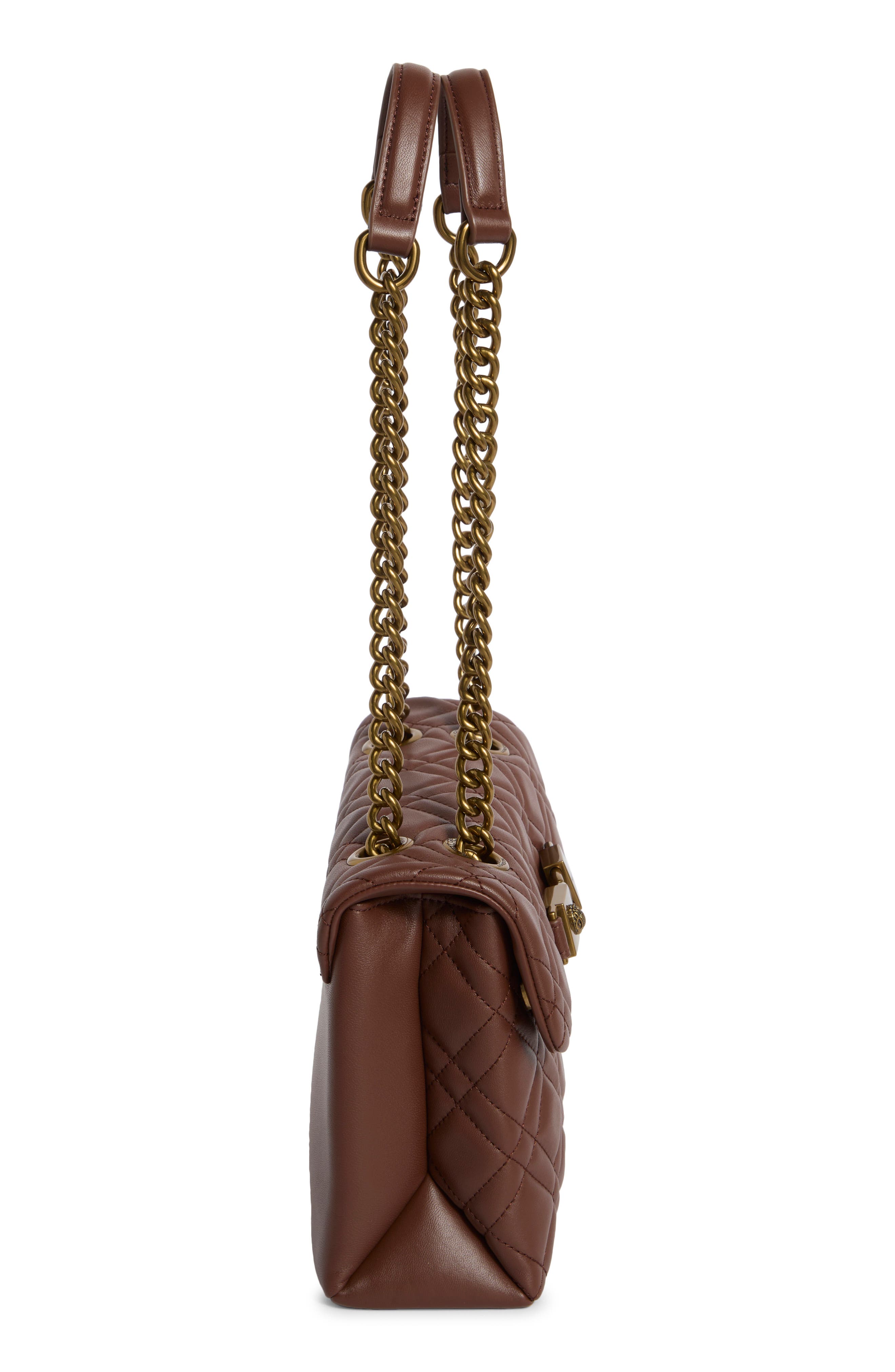 Kingsley Quilted Leather Shoulder Bag, Alternate, color, MEDIUM RED