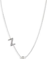 MESHMERISE Bezel Diamond Initial Chain Necklace - 0.2ct.