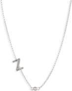 MESHMERISE Bezel Diamond Initial Chain Necklace - 0.2ct.