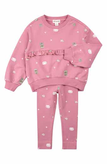MILES THE LABEL Art Class Ruffle Sweatshirt & Leggings Set