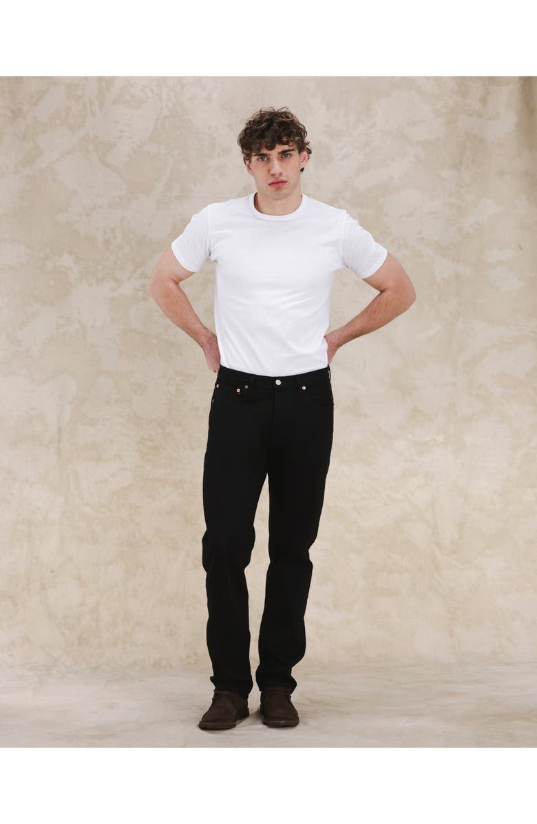 Fortela 356 Jaky Japan Selvedge 5-Pocket Regular Fit Black Denim, Alternate, color, D900