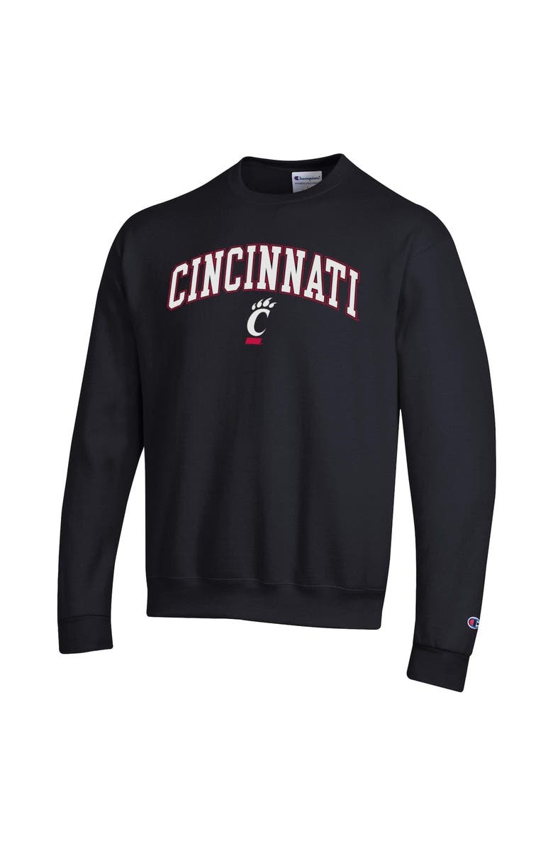 Champion Men's Champion  Black Cincinnati Bearcats Arch Over Logo Pullover Sweatshirt, Alternate, color, Black