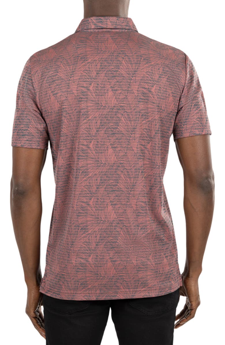 TravisMathew Moonrise Print Long Sleeve Polo, Alternate, color, 
