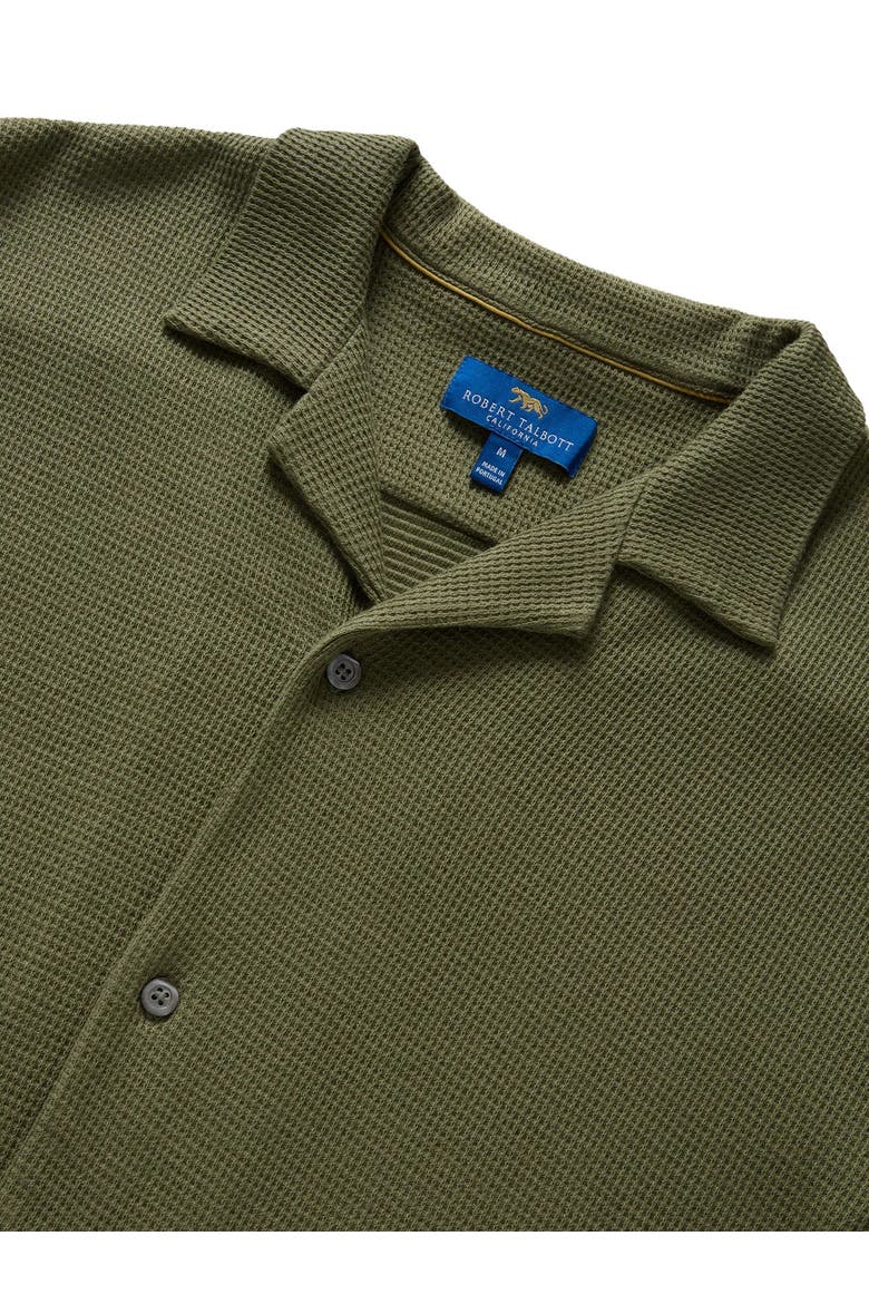Williams Waffle Knit Camp Shirt, Alternate, color, OLIVE