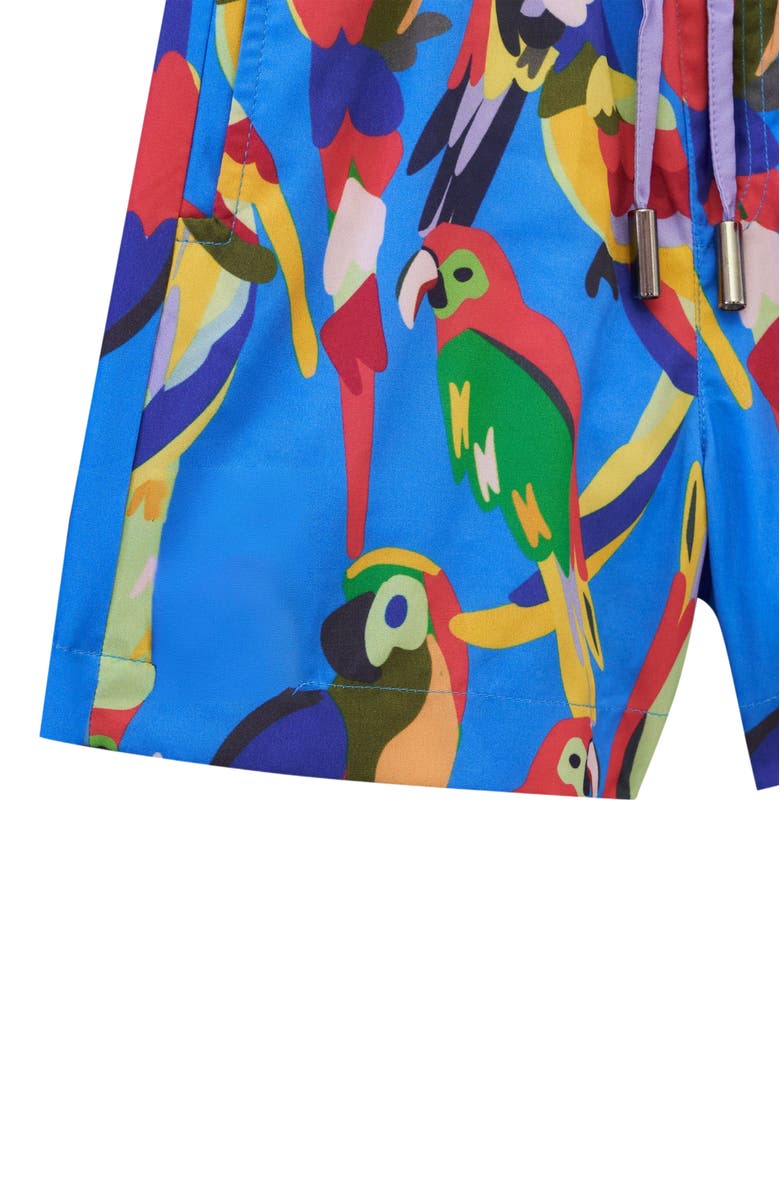 Roarsome Parrot Swim Trunk, Alternate, color, Bright Blue