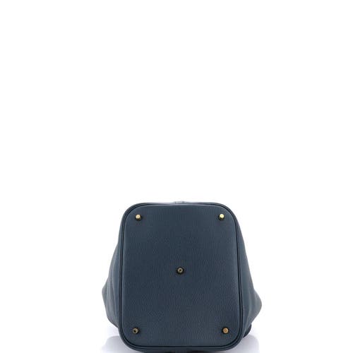 Pre-owned Hermes Hermes Picotin Lock Bag Clemence Gm In Gray