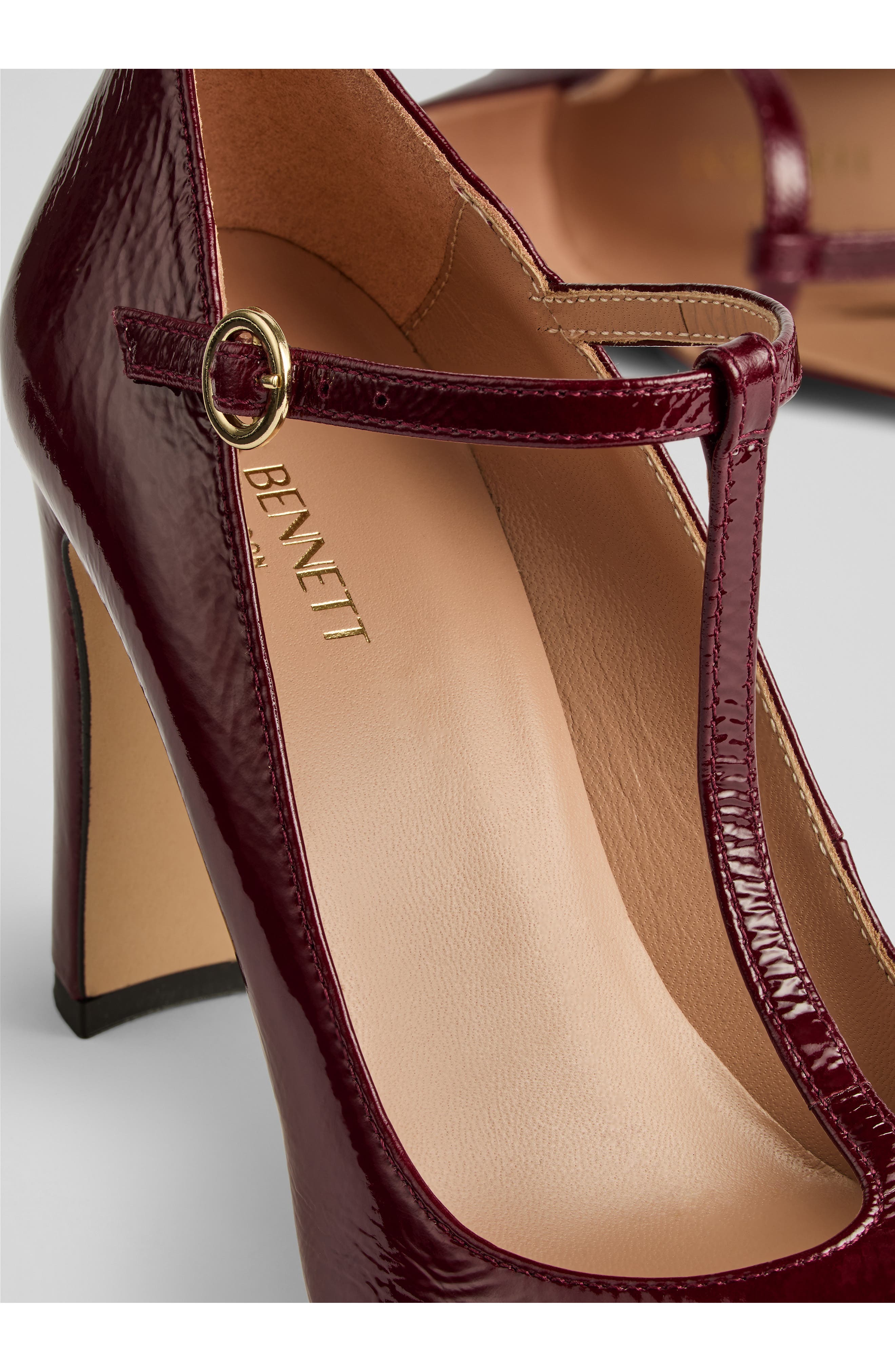 LK Bennett Annalise T-Strap Pump, Alternate, color, Burgundy