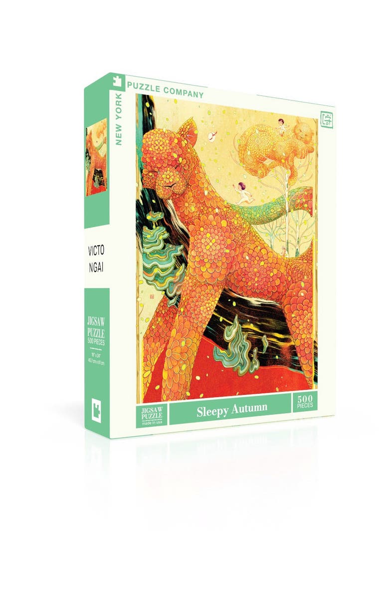 NEW YORK PUZZLE COMPANY Sleepy Autumn 500 Piece Puzzle, Alternate, color, NO COLOR