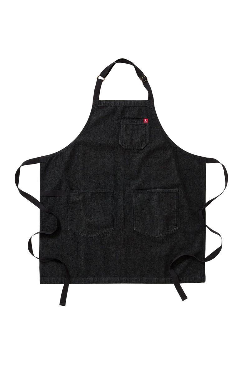 The Essential Apron - Abalone Black Denim, Main, color, Abalone Denim