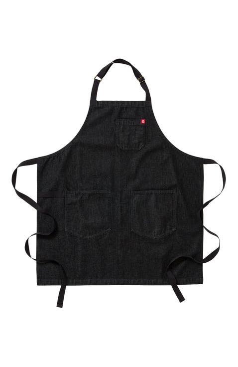 The Essential Apron - Abalone Black Denim