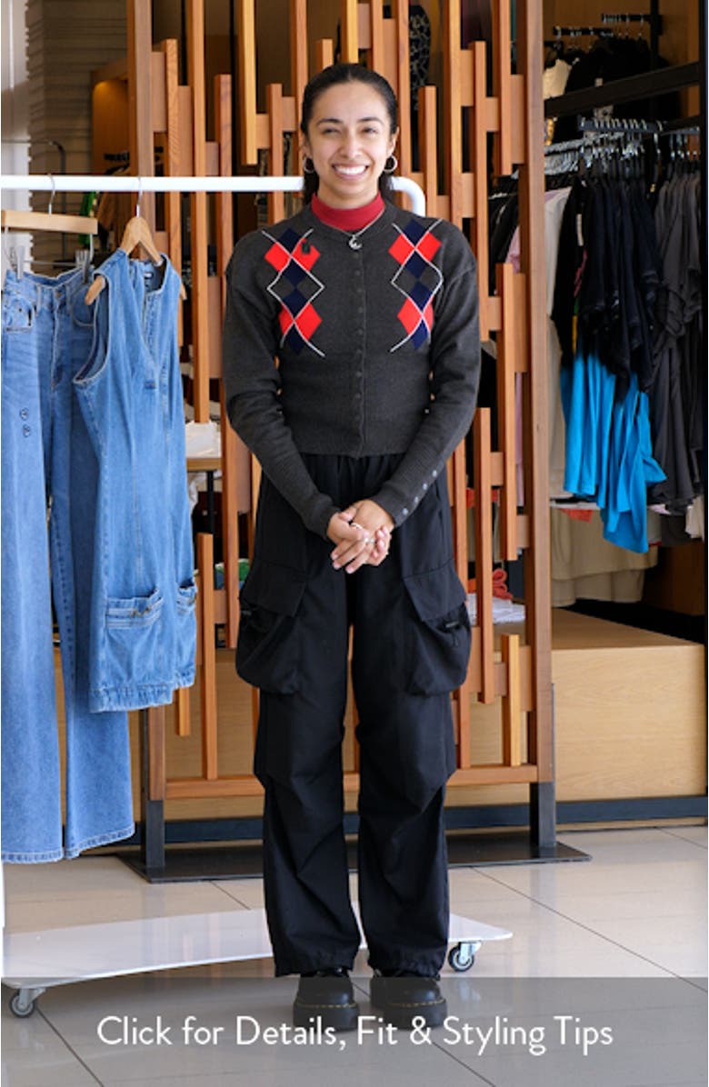 Head in the Clouds Argyle Cardigan, sales video thumbnail