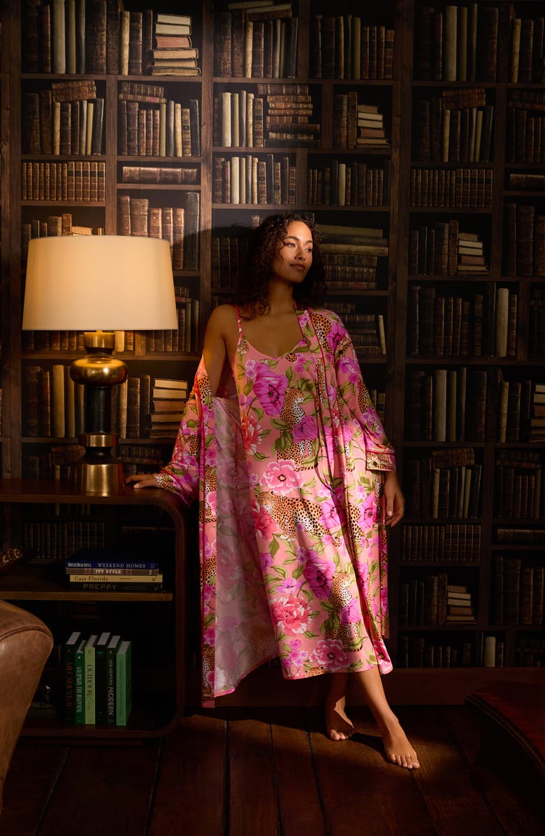 Room Service Pjs Print Long Robe, Alternate, color,