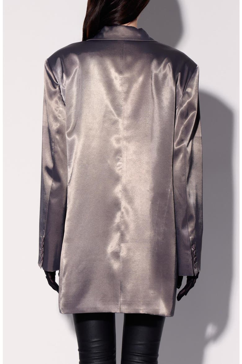 Kamari Oversize Double Breasted Satin Blazer, Alternate, color, SHADOW